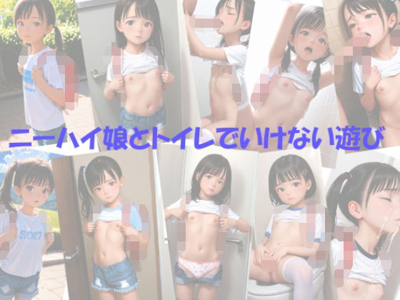 ニーハイ娘とトイレでいけない遊び