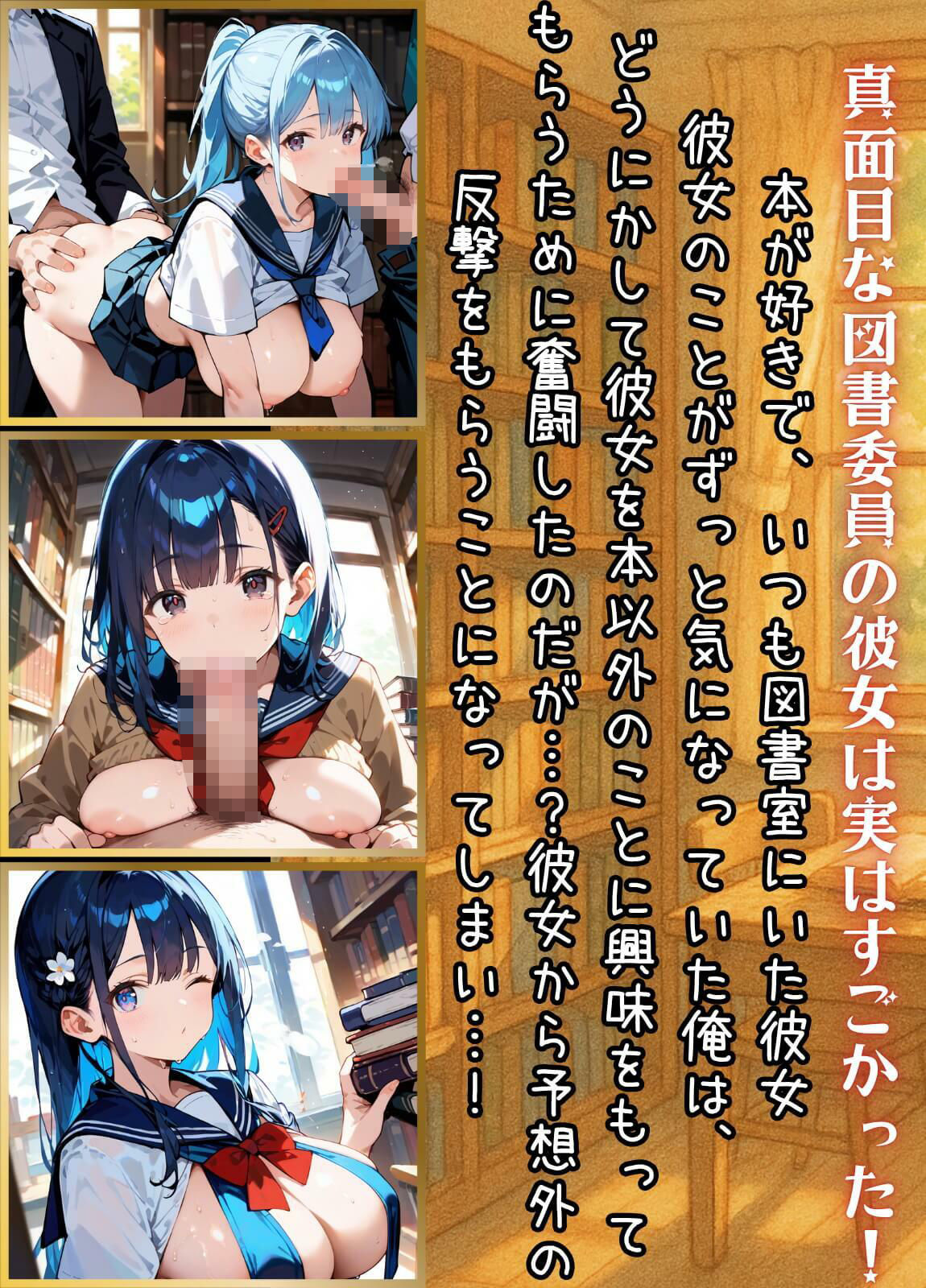 サンプル画像1:図書委員の君が俺とのHに目覚めるまで〜真面目女子がすごかった！〜【厳選CG270枚】(虚構クラブ) [d_668927]