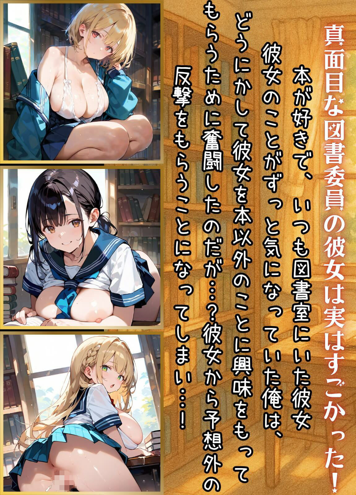 サンプル画像1:図書委員の君が俺とのHに目覚めるまで〜真面目女子がすごかった！〜2【厳選CG270枚】(虚構クラブ) [d_668931]