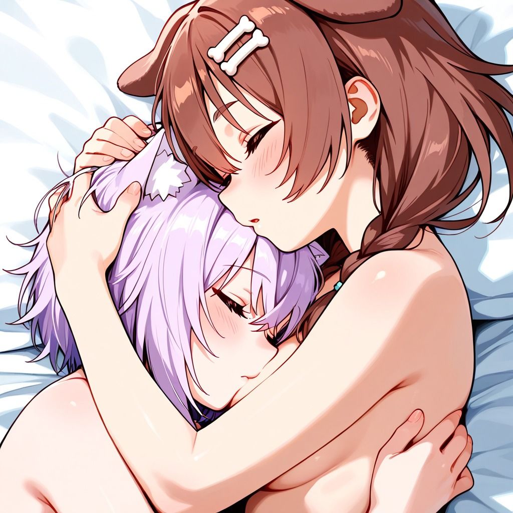 【R-18】猫又おかゆ×戌神ころね 61枚 画像6