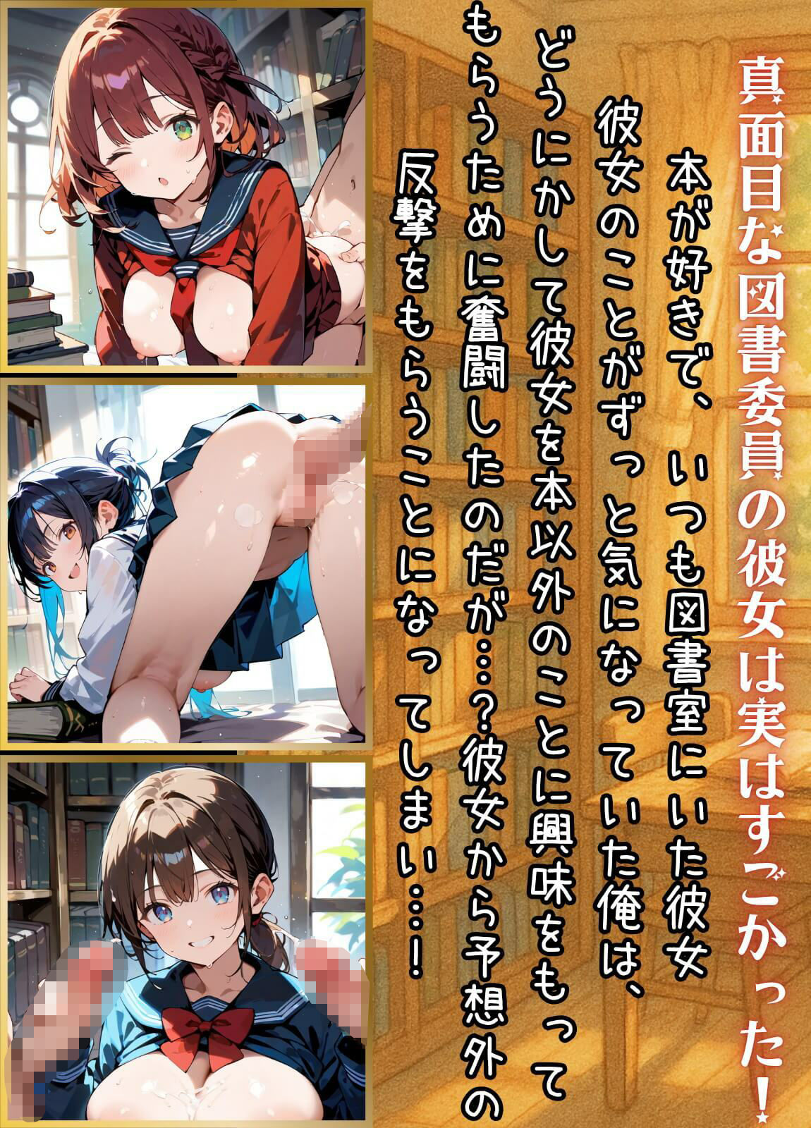 サンプル画像1:図書委員の君が俺とのHに目覚めるまで〜真面目女子がすごかった！〜4【厳選CG270枚】(虚構クラブ) [d_668945]