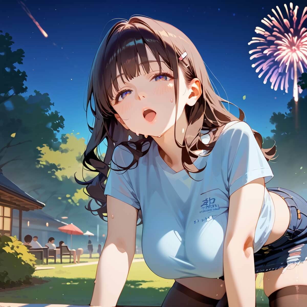 夏祭りの夜の彼女の大誘惑！8・200枚 画像1