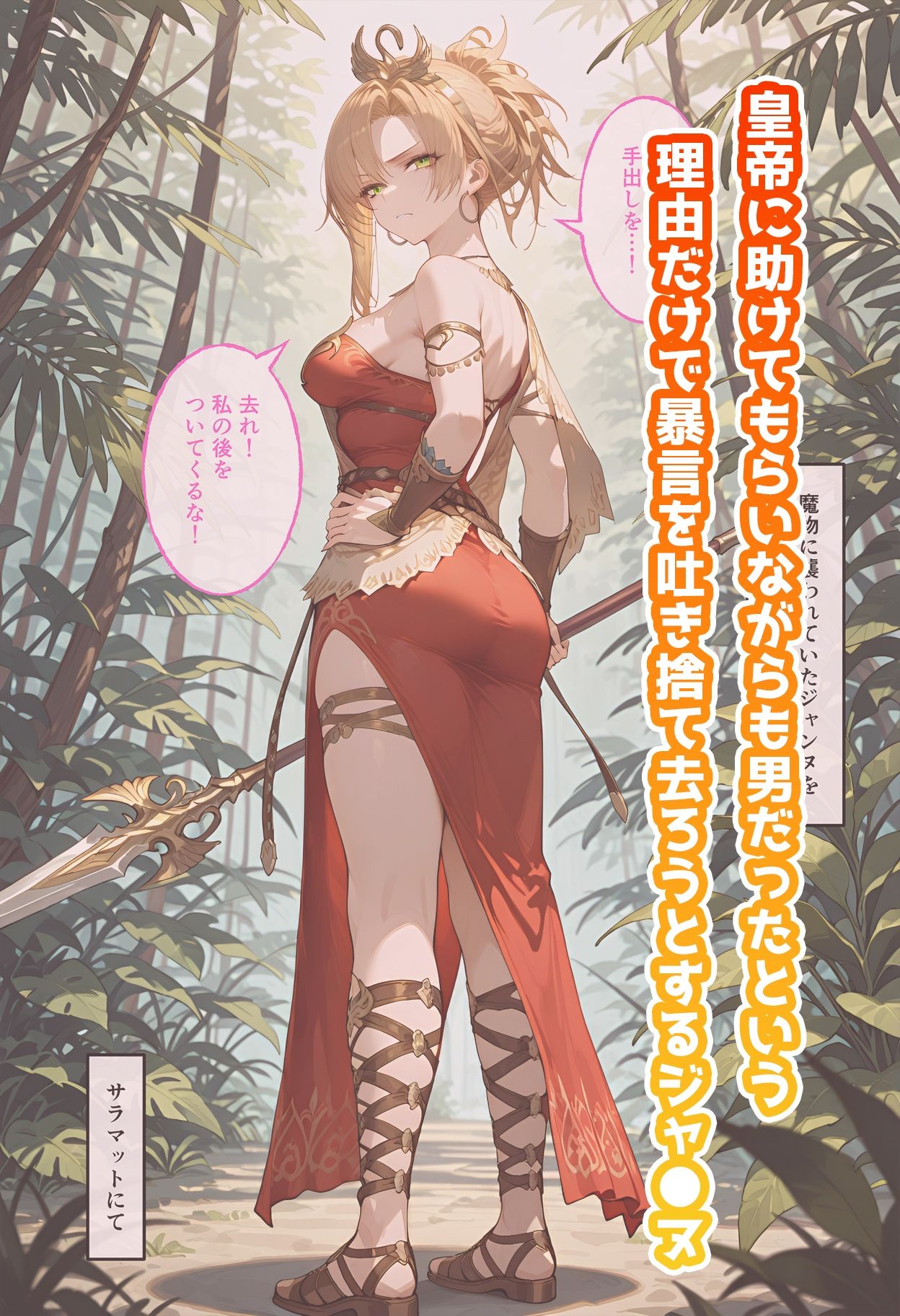 サンプル画像1:【動画付き】アマゾ◯スのいちばん長い日〜強気レズ女が雄チンポに教育されてチン負け〜(わたあめ重工) [d_669308]