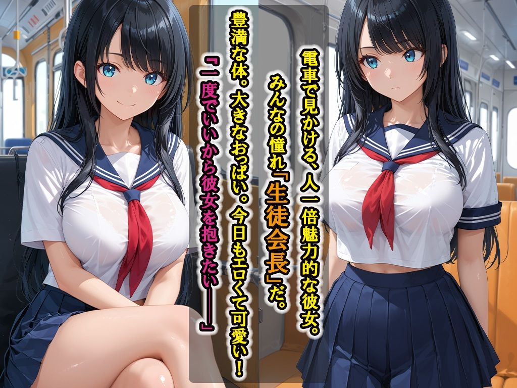 サンプル画像1:痴●電車〜清楚な生徒会長快楽調教される(可憐屋) [d_669384]