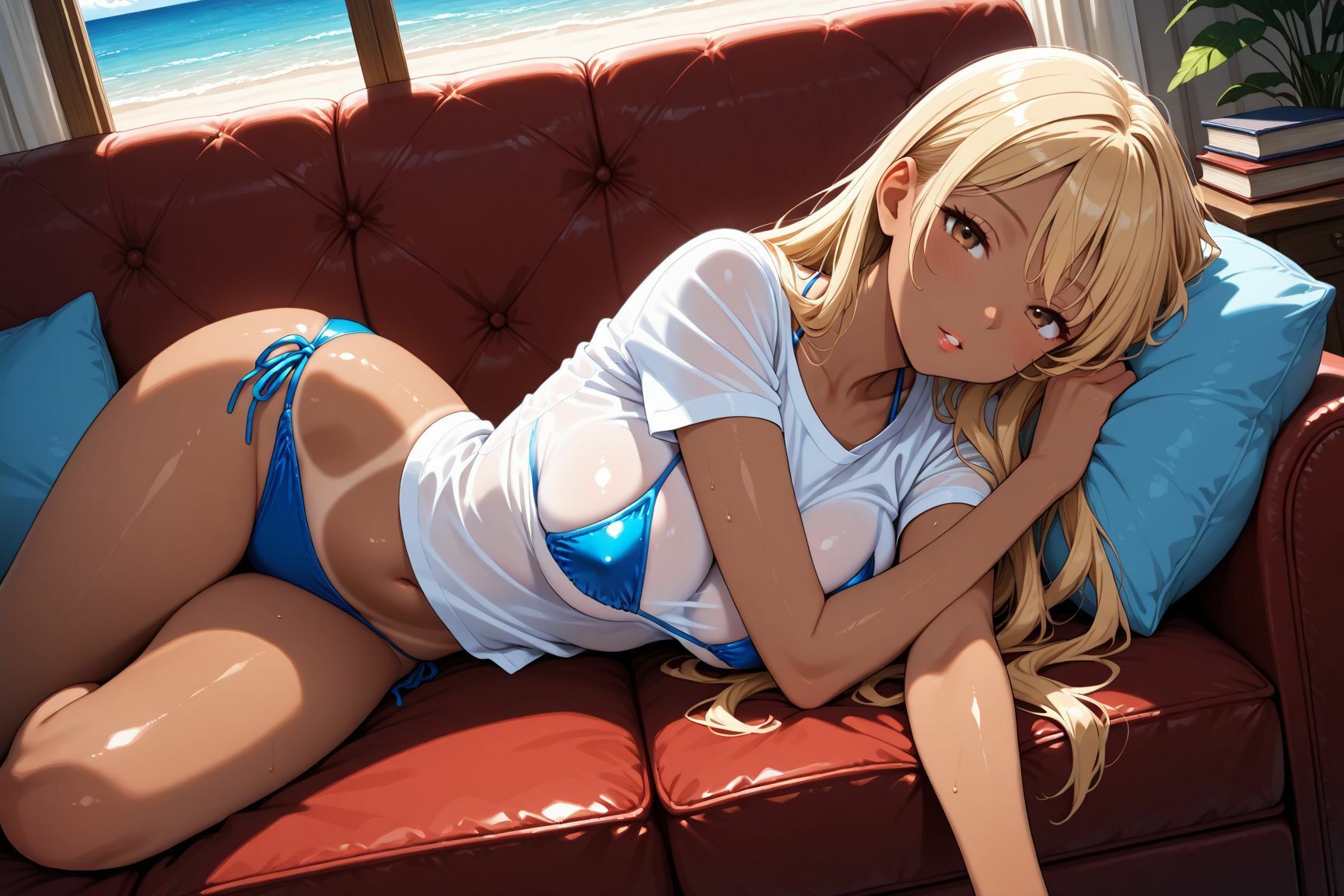 サンプル画像2:海でナンパしたお姉さんギャルを玩具でハメる(ばにばにら) [d_669457]