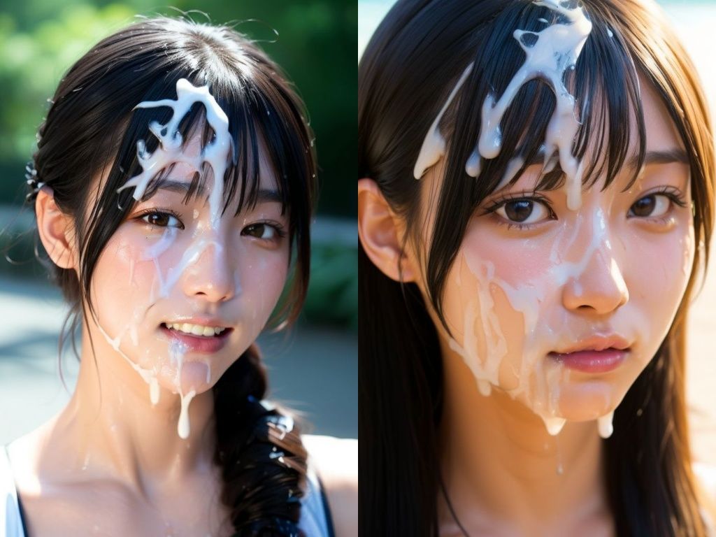 精子ぶちまけ顔射グラビアモデル 画像1