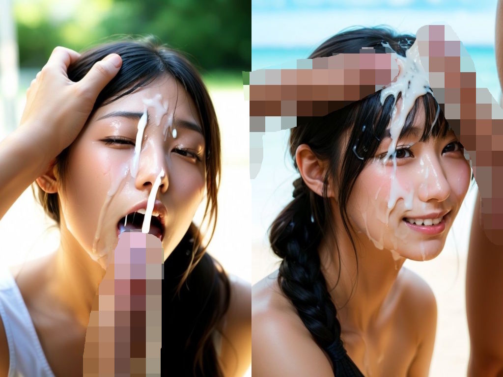 サンプル画像3:精子ぶちまけ顔射グラビアモデル(白夜倶楽部) [d_669462]