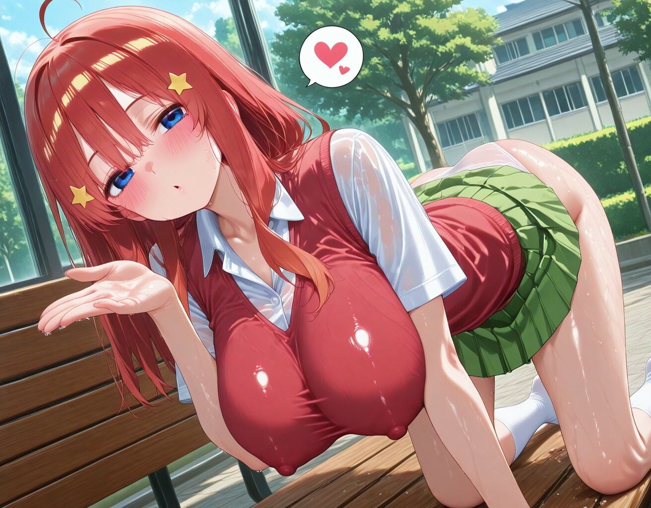 五〇ちゃんと中庭で人目もはばからずに子作り生エッチ！ 画像4