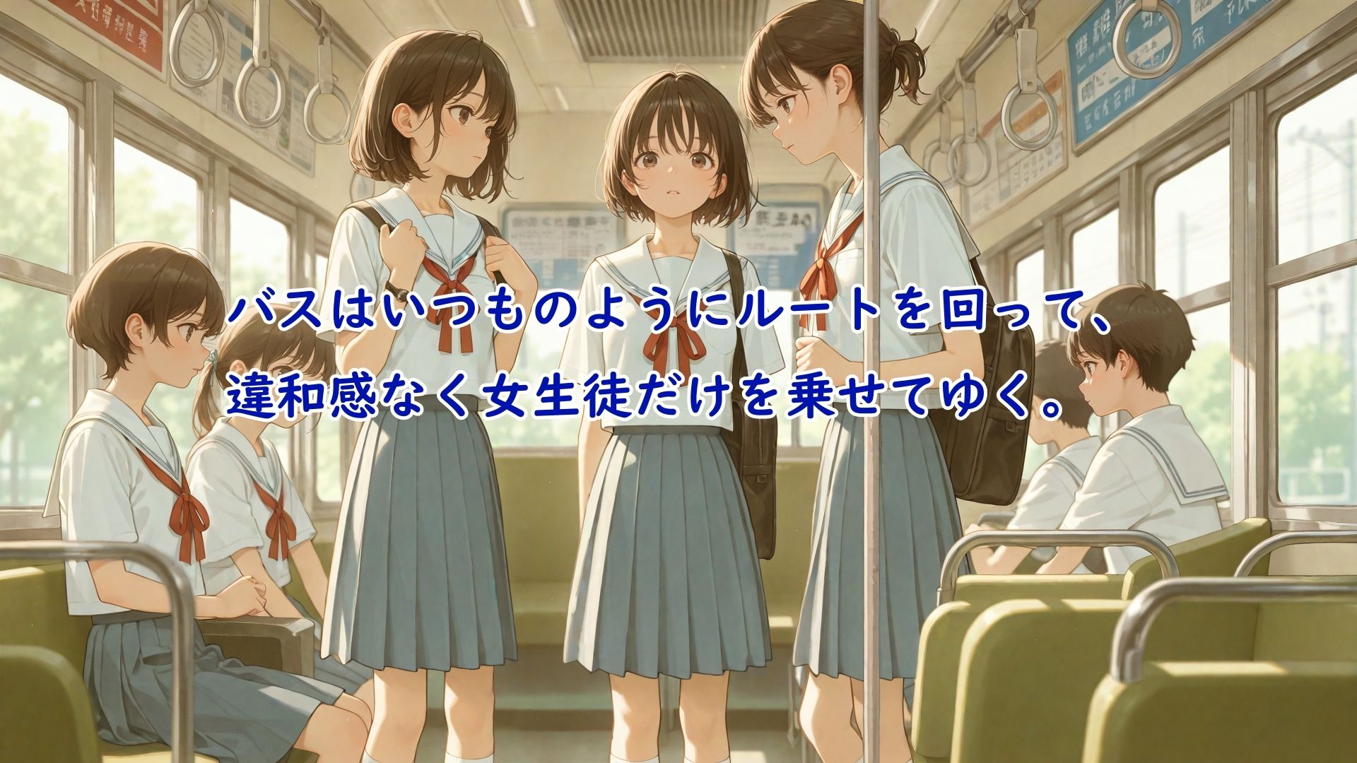 通学バスごと連れ去られ完全拘束されたまま機械で絶頂管理されて何回イってもやめてもらえない女の子 画像2