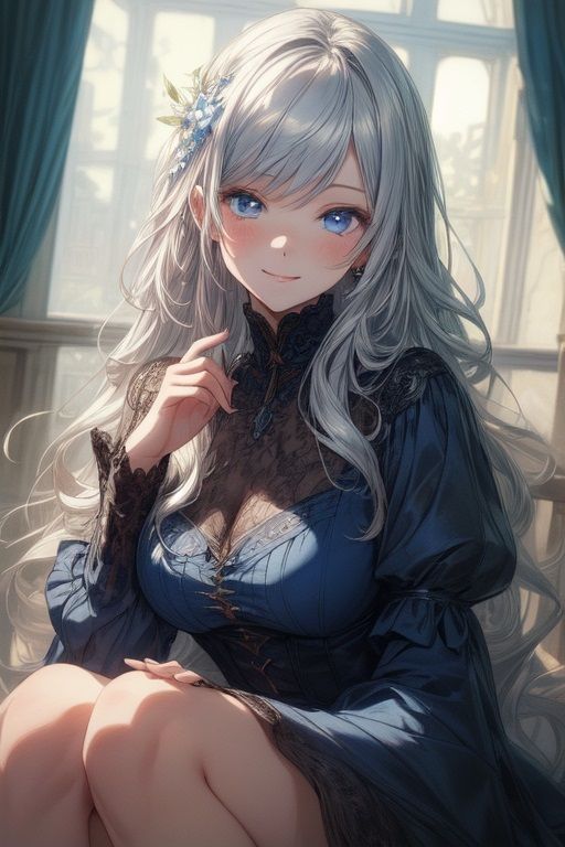 サンプル画像6:銀髪少女のグラビア集(シルバーヘアー愛好会) [d_670099]