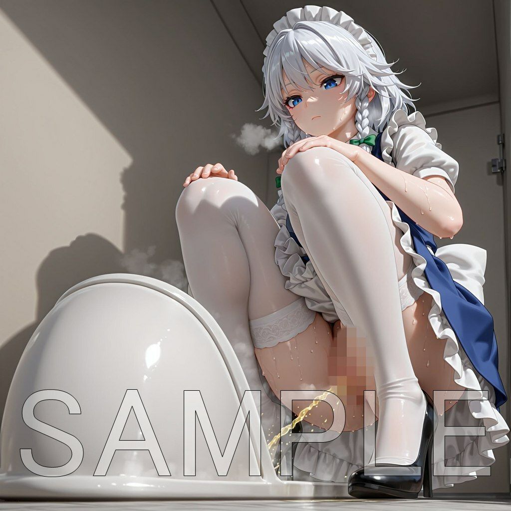 サンプル画像5:十六夜咲夜和式放尿(はいいろ) [d_670322]