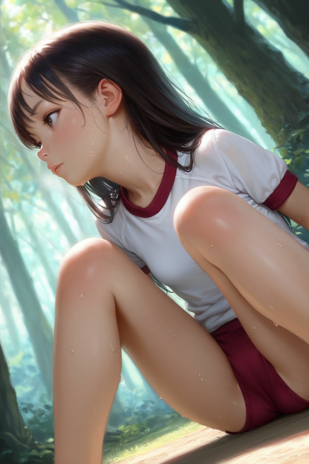 林間学校で道に迷った女の子 サンプル画像 4