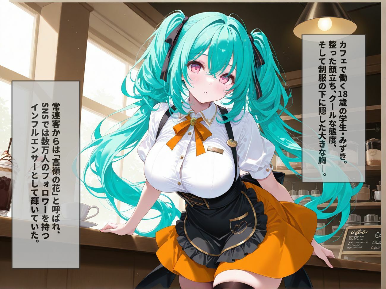 クールな巨乳カフェ店員、弱みを握られメス堕ち。 画像3
