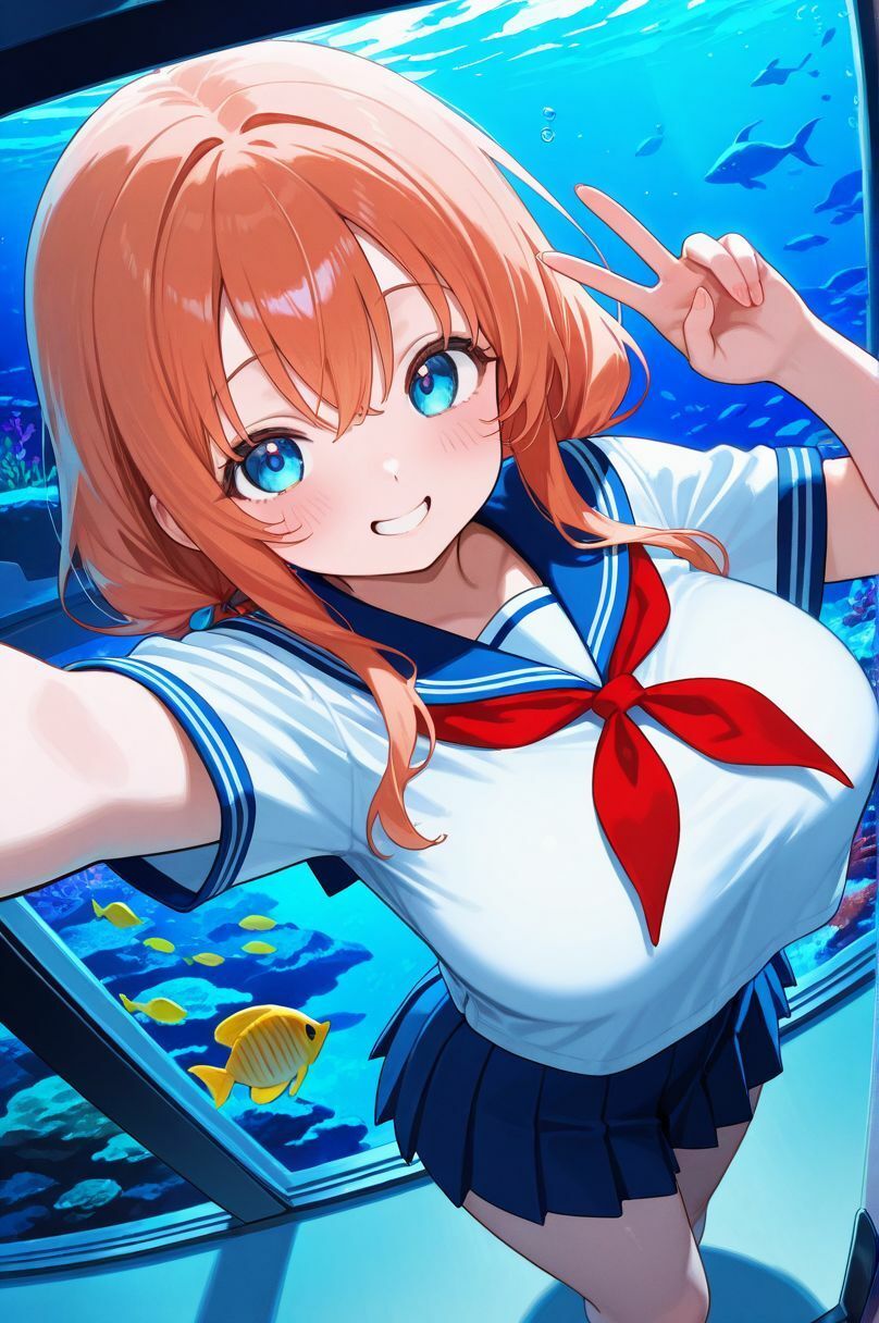 制服未遂。日記【水族館編】──蒼い光に浮かぶ横顔。 画像1