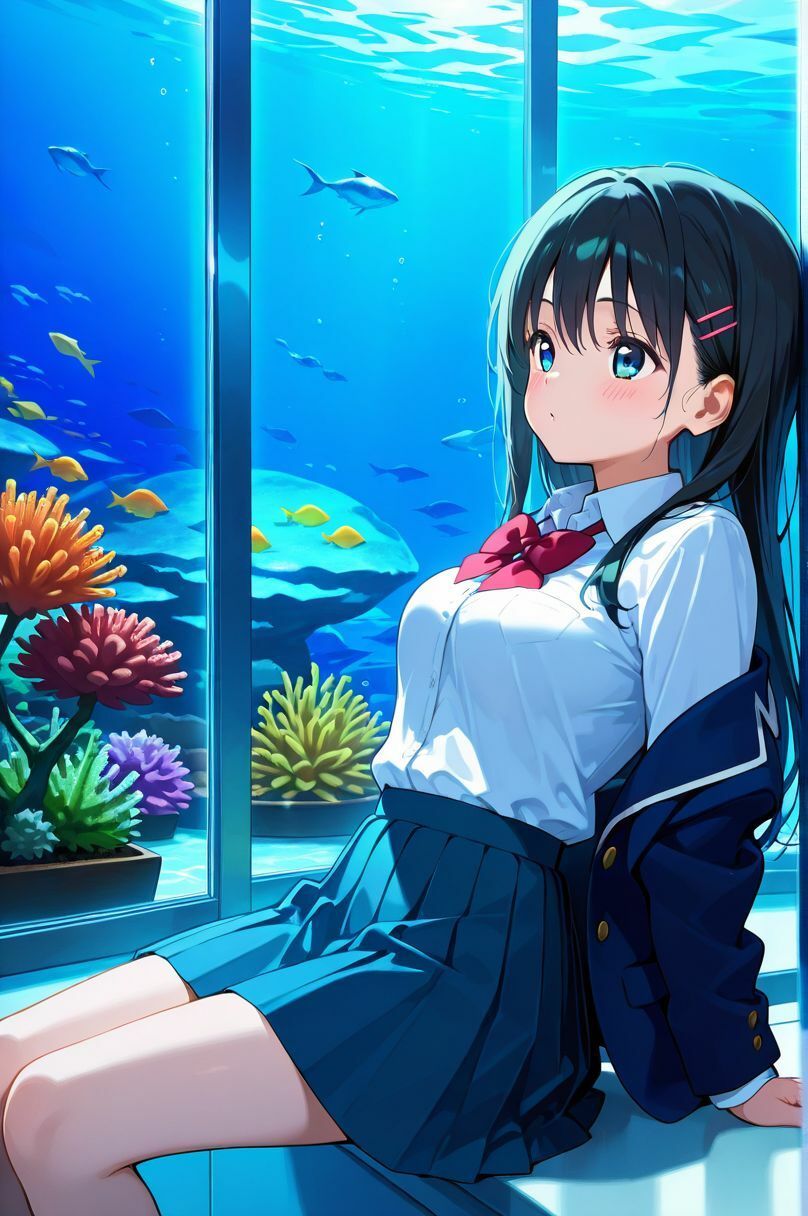 制服未遂。日記【水族館編】──蒼い光に浮かぶ横顔。 画像3