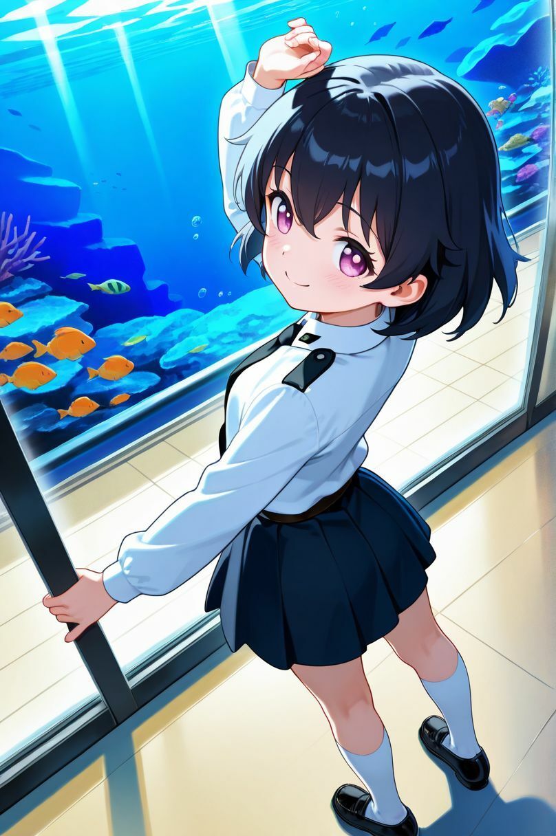 制服未遂。日記【水族館編】──蒼い光に浮かぶ横顔。 画像4