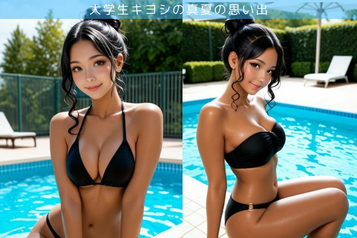 バイト先の外国人さんとプールでエッチ三昧な件 画像1