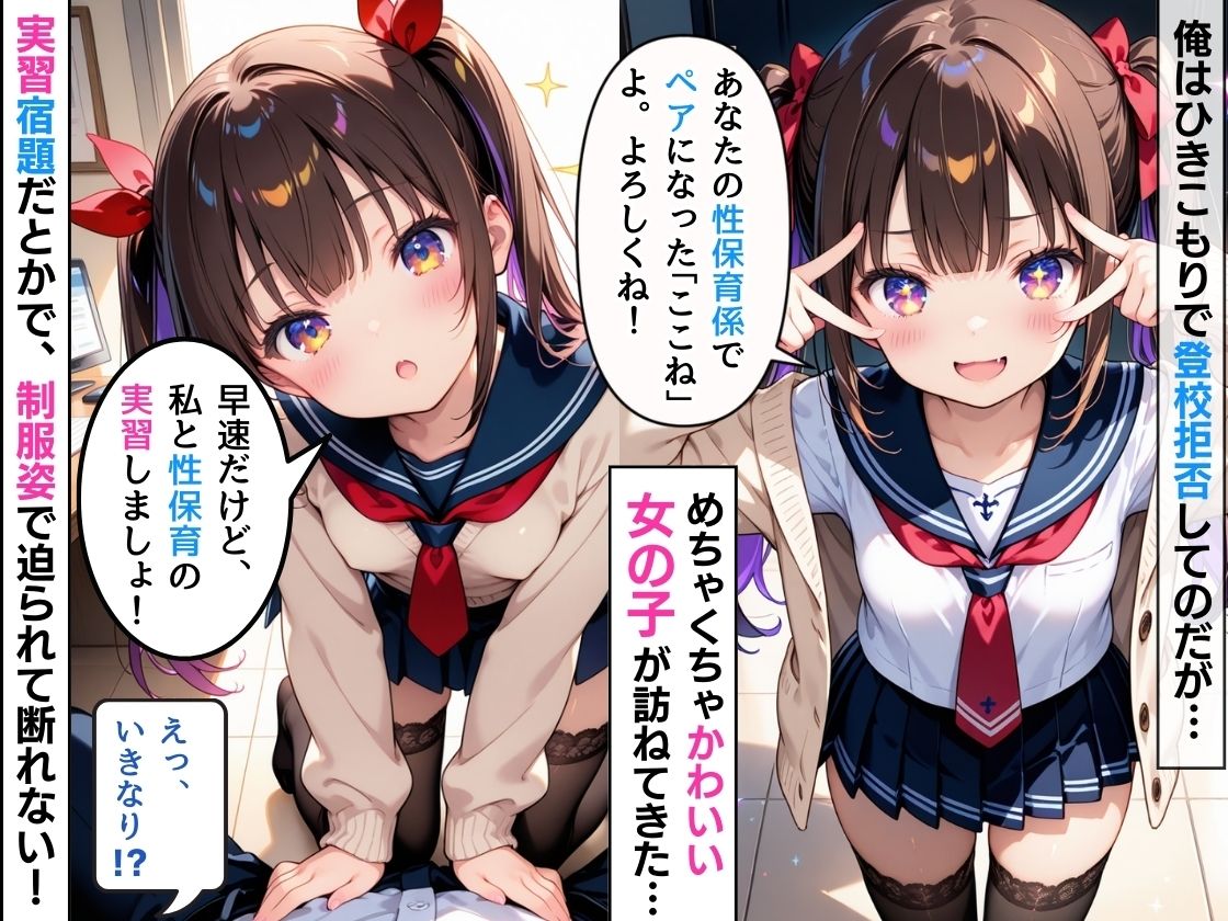 サンプル画像1:メス〇キとの性保育実習でわからせさせられて、ひきこもり脱出からのモテモテ中だし生活！(コスメロン) [d_670983]