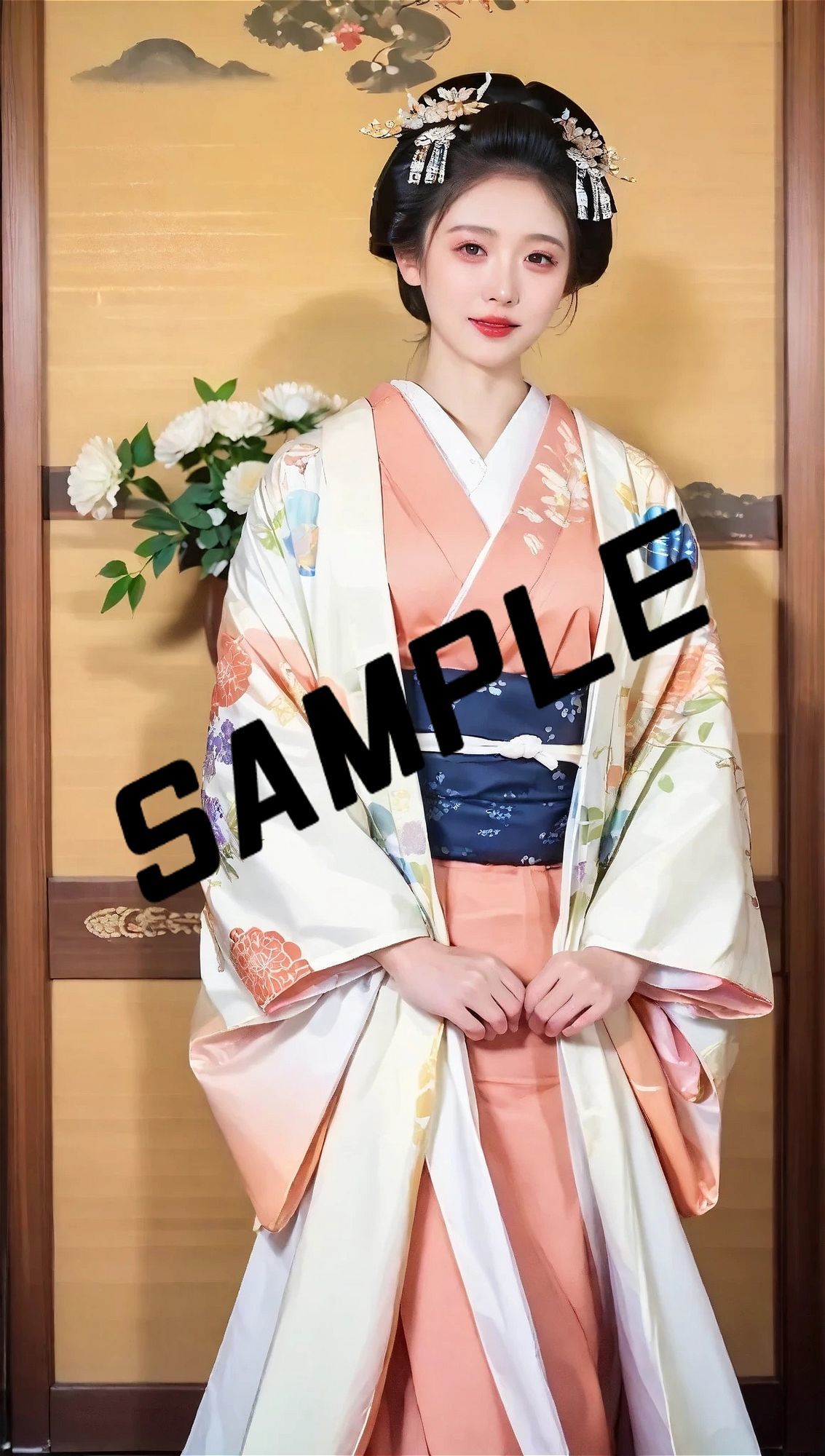 サンプル画像3:AIフェチフォト集vol.33  江戸女幻裸譚―浮世の身体フェチ―(アダルトコンテンツ3D作成工房) [d_671154]