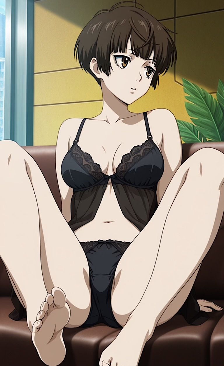 サンプル画像3:【女監視官】逆に監視され黒下着姿大拡散！！(紺のソックス) [d_671349]