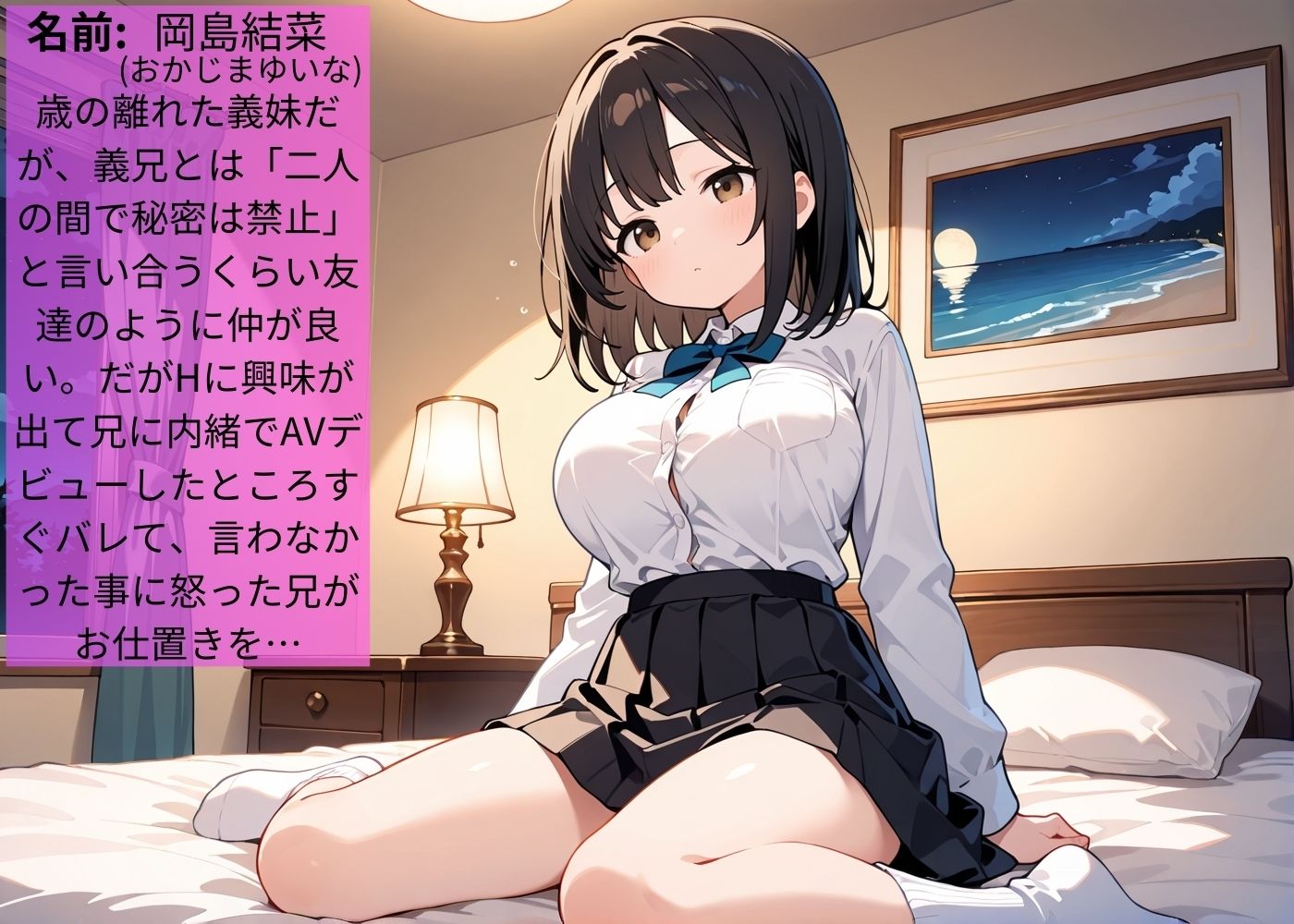 サンプル画像1:兄にAVデビューがバレてお仕置きされたむっつりスケベな巨乳義妹【わからせ】【中出し】【セリフ入り有】【CG500枚】(BOCKI IN JAPAN Fes.) [d_671414]