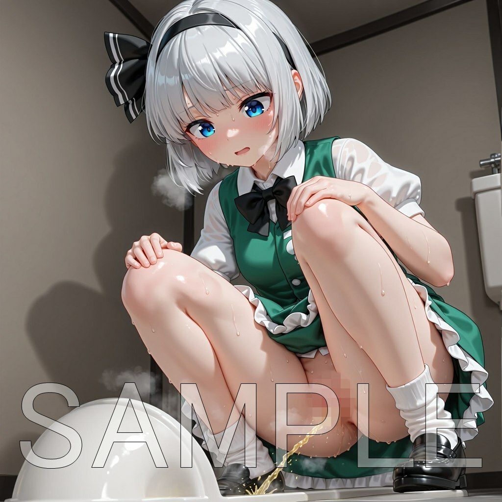 サンプル画像3:魂魄妖夢和式放尿(はいいろ) [d_671423]