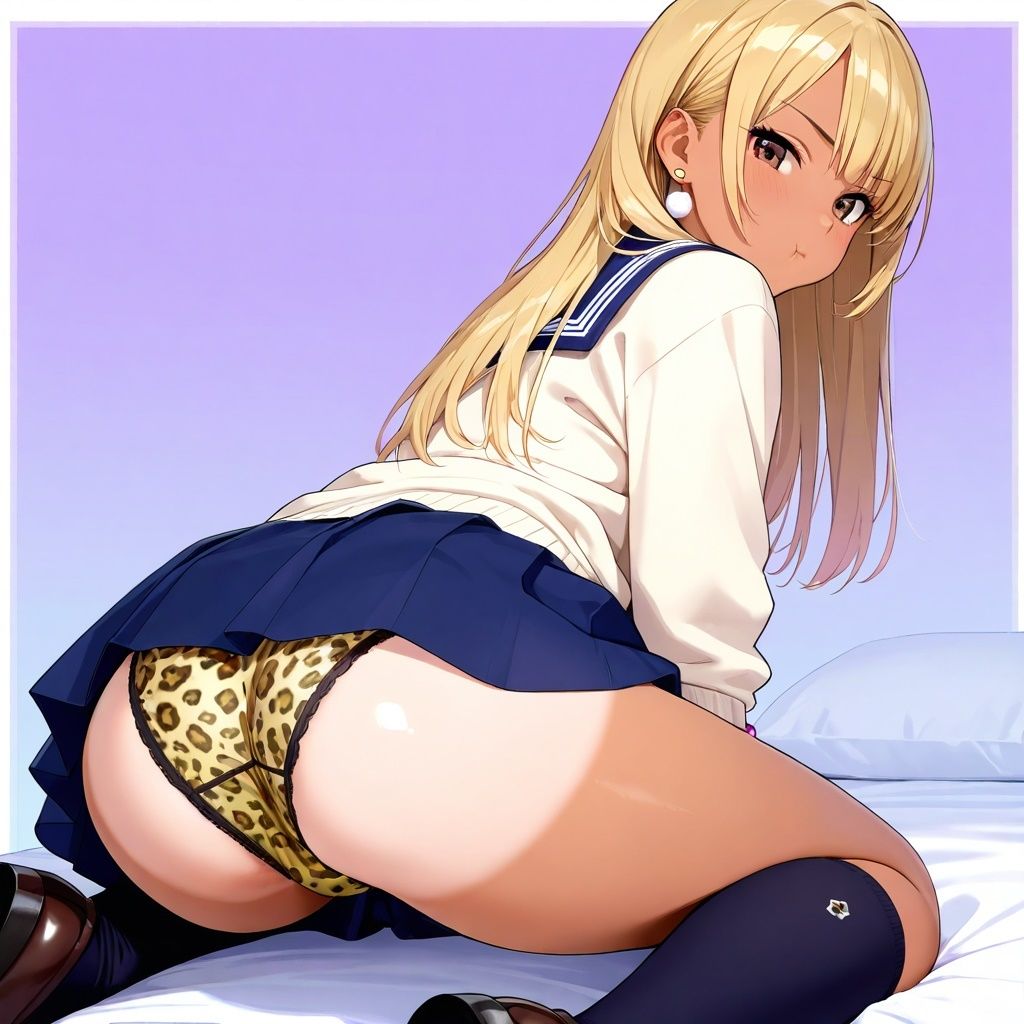 サンプル画像3:黒ハイソックスJKの四つん這いパンチラVol.2(あみゅみゅ) [d_671657]