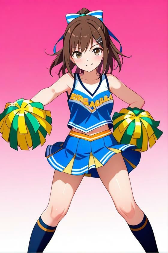 サンプル画像1:チア嬢の柔らかみ   3(美女の中指) [d_671759]