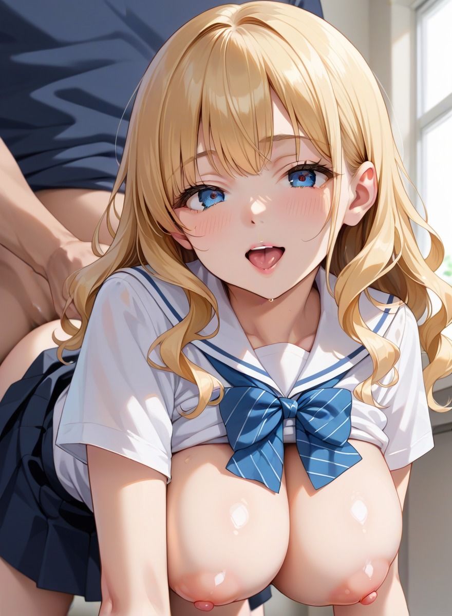 サンプル画像6:金髪巨乳の幼馴染に種付け性交(種付け日和) [d_671807]