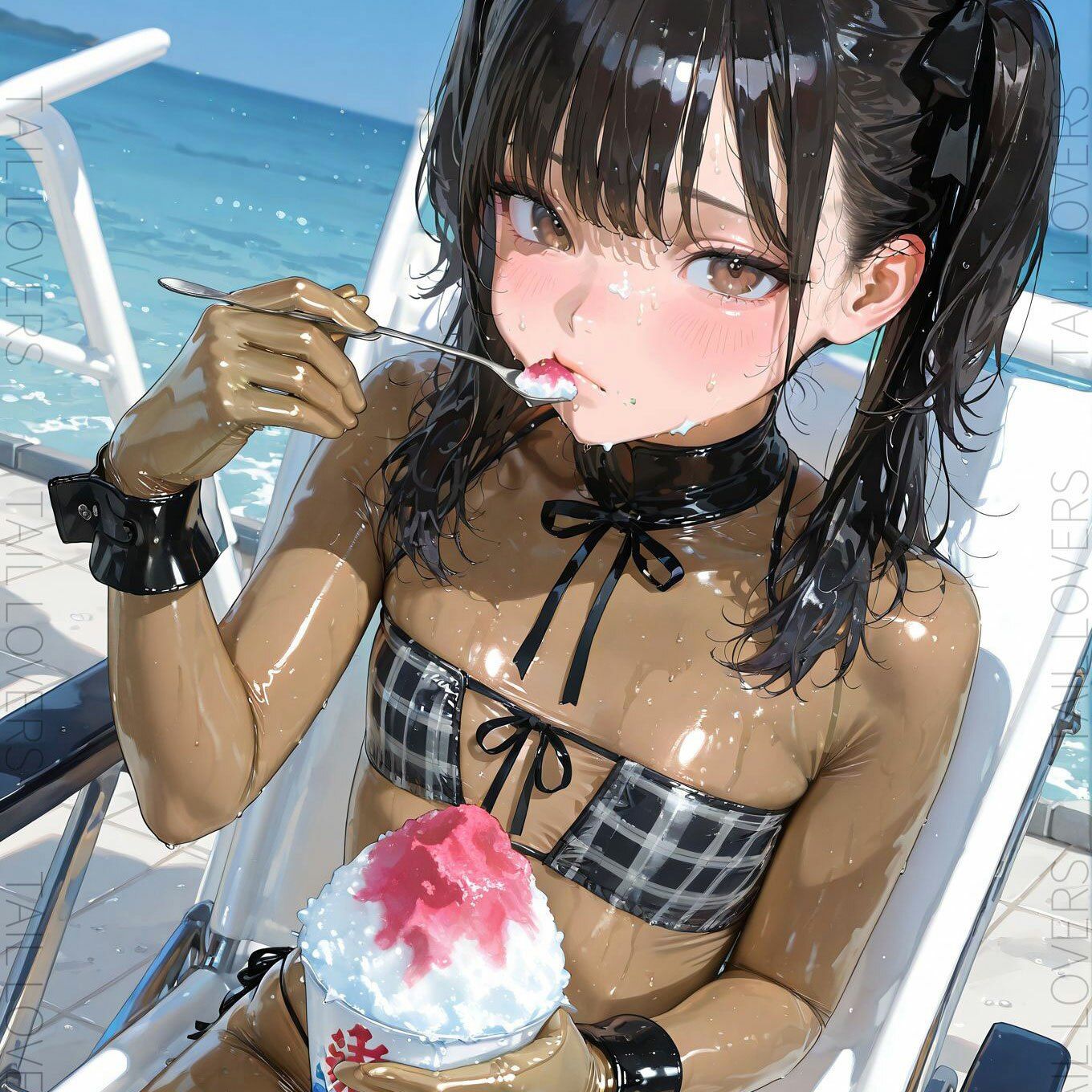 地雷系ラバー女子と楽しむデート『プール編』 画像7