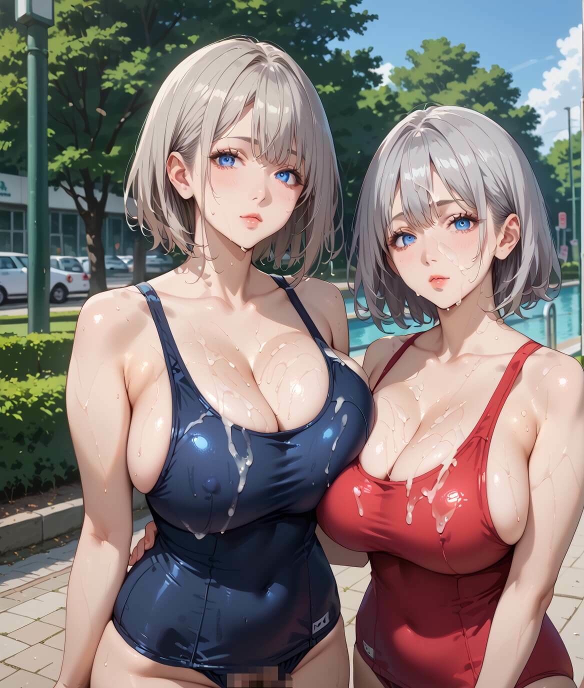 サンプル画像1:熟女モデルのスク水最高！5お姉さんのスク水で新しい扉が開いちゃう！210枚(わいだん.com) [d_672103]