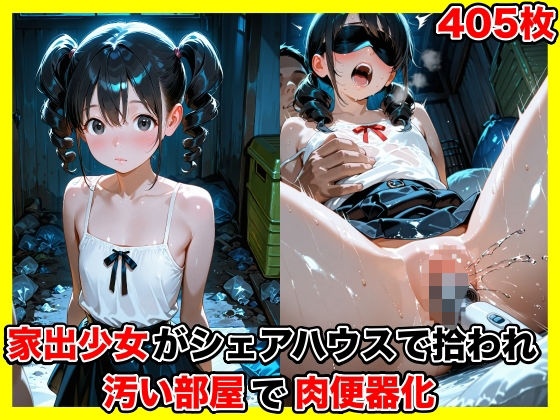 【無料エロ漫画】家出少女がシェアハウスで拾われ汚い部屋で肉便器化(Miyawaki) d_672116