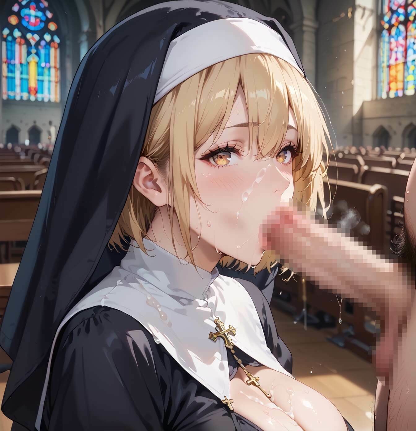 サンプル画像6:エロシスターは我慢できない3！神聖なのにエッチが我慢できない！210枚(ちっぱい.com) [d_672122]