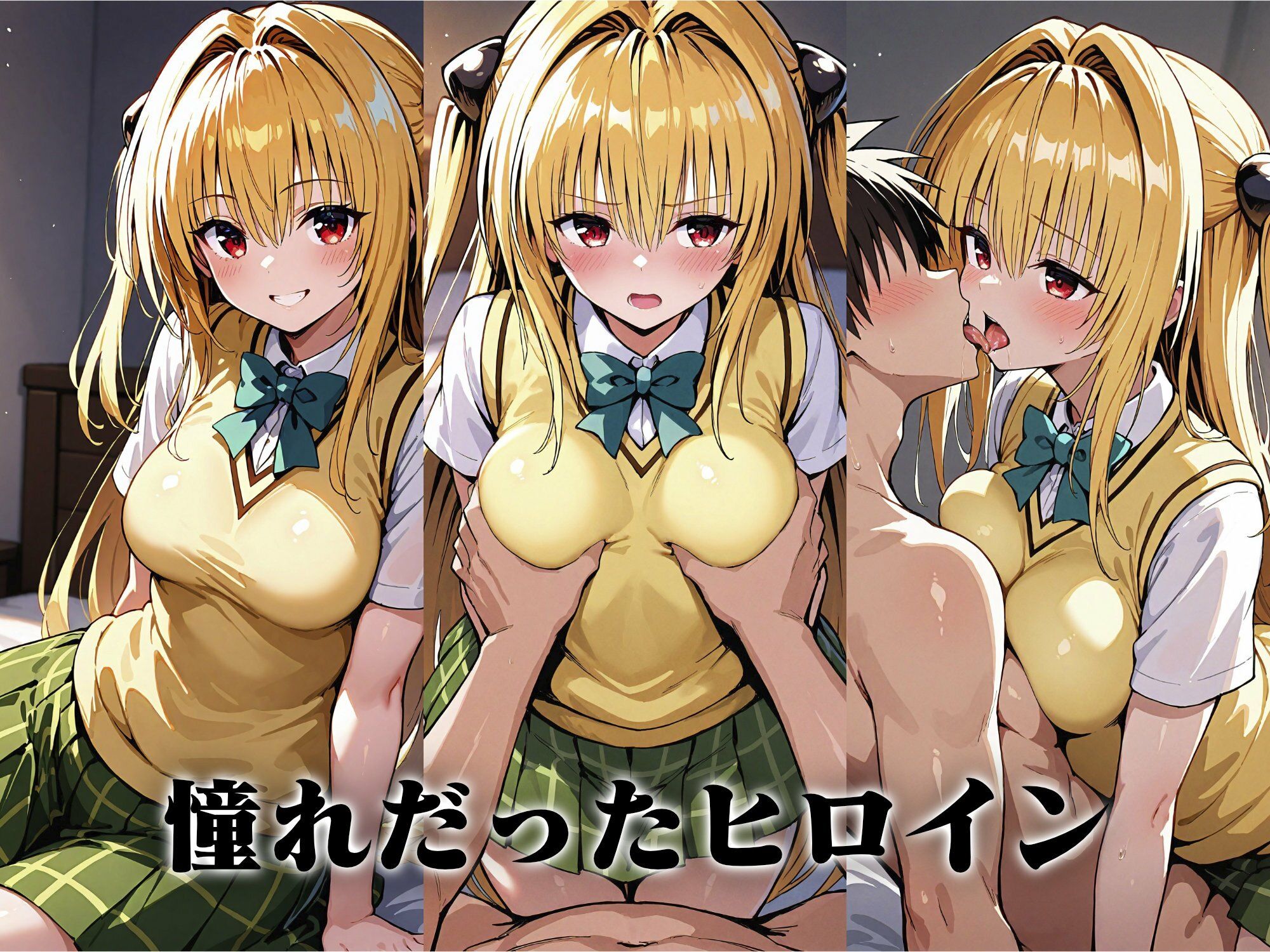 サンプル画像3:ヒロイン即えっち 金色●闇 制服編(ものとーん) [d_672199]