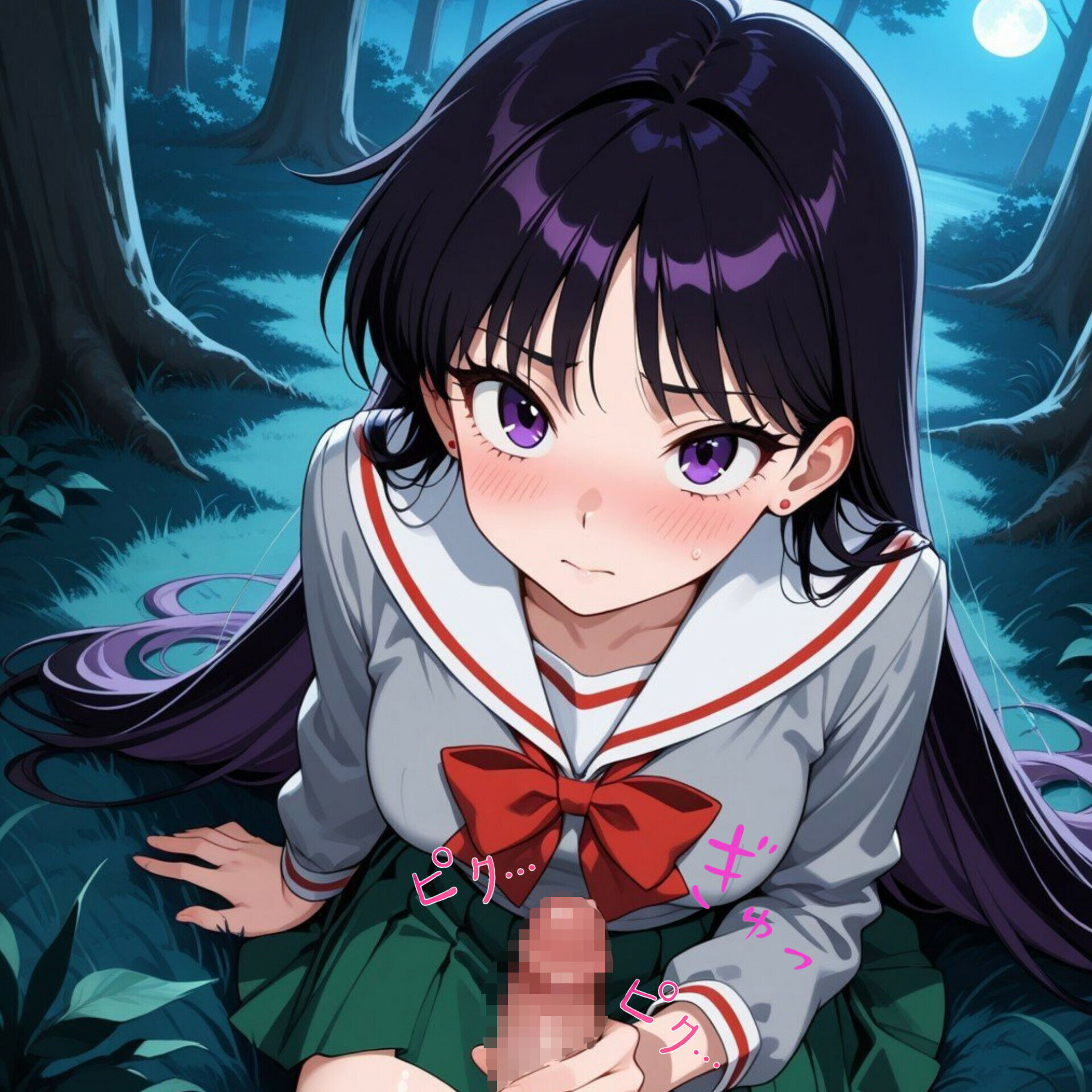 レイちゃんと夜の神社デート 画像1