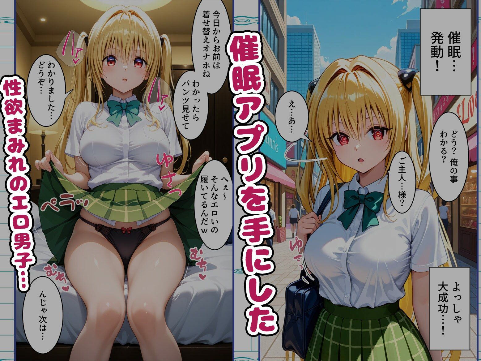 【ヤ〇編】巨乳のあの子を催●アプリで着せ替えオナホ5話 画像1