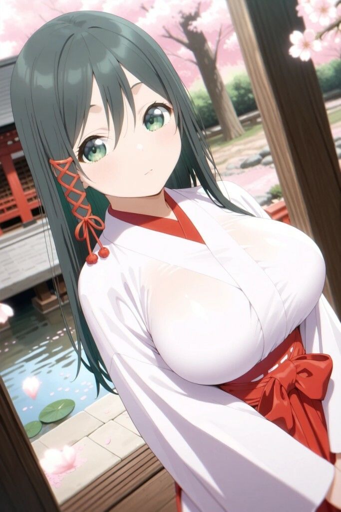 サンプル画像1:甘神風味  僕を胸で誘惑する巫女さん(ぬこの営み) [d_672456]