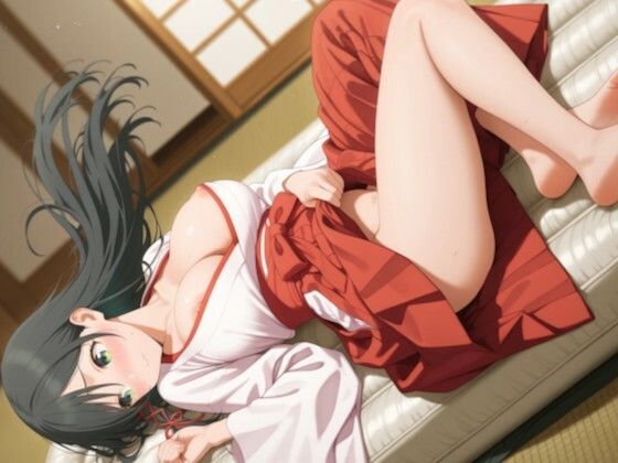 d_672456｜甘神風味  僕を胸で誘惑する巫女さん【ぬこの営み】