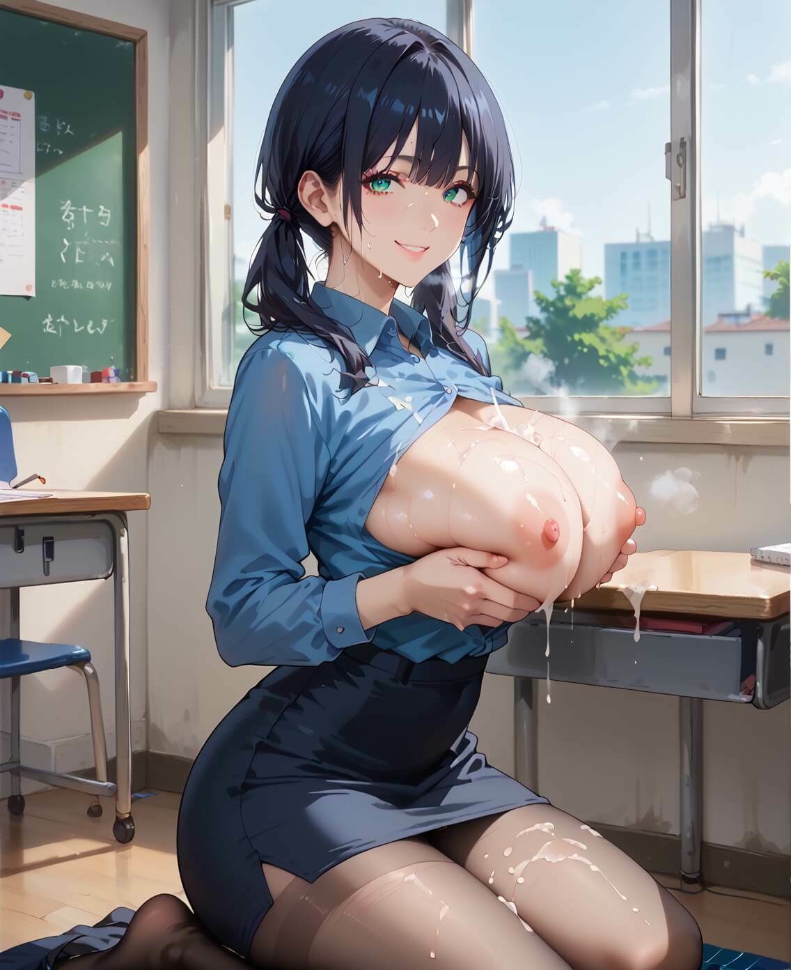 サンプル画像4:新任教師は誘惑する6！巨乳新人女教師は俺を誘惑するんです！200枚(びんびんドットコム) [d_672647]