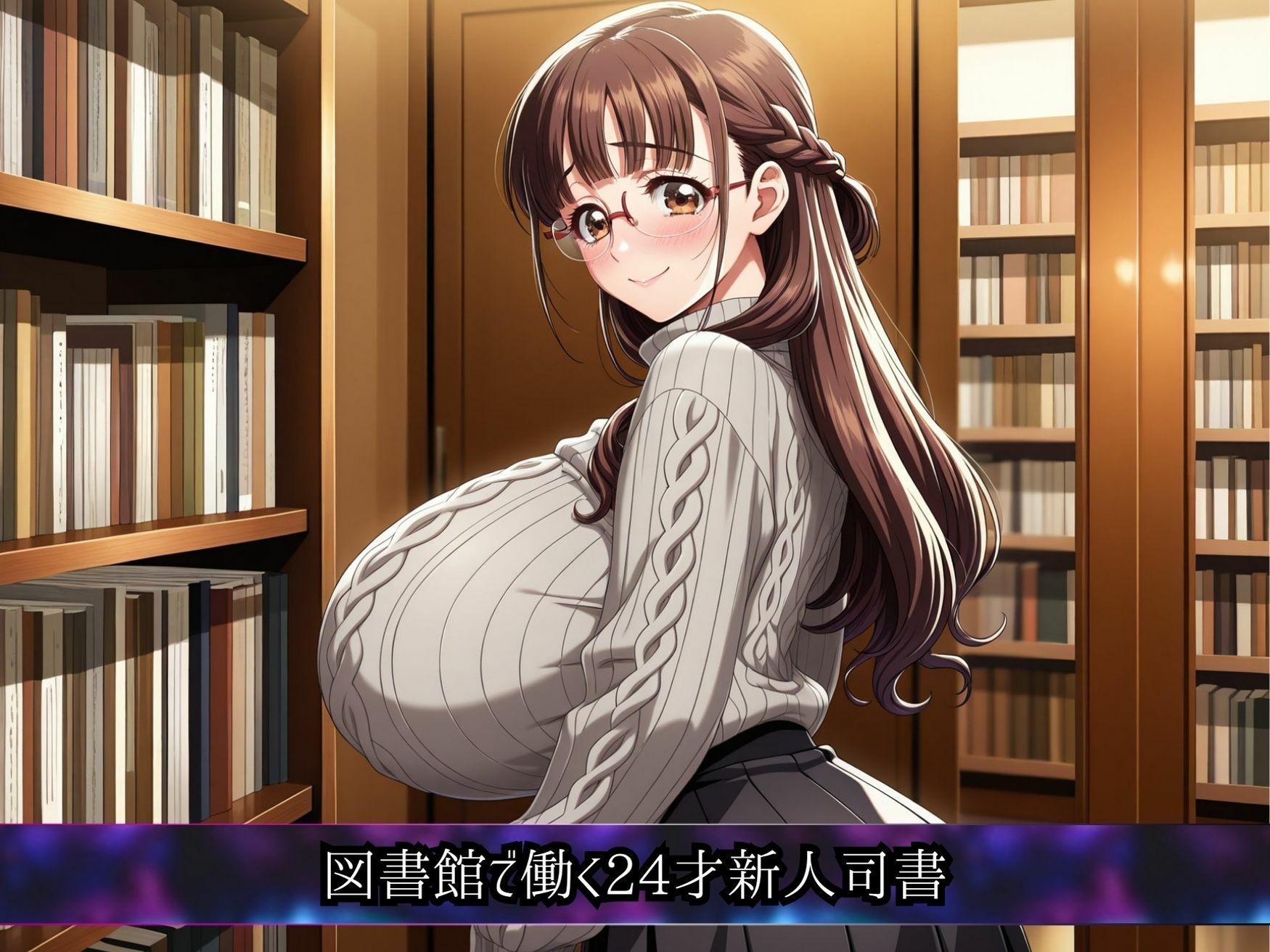 サンプル画像2:【当たり屋の罠】罪悪感でイイナリSEX・眼鏡セーターの司書図書館編(キンコンカンコン（禁根姦魂）) [d_672741]