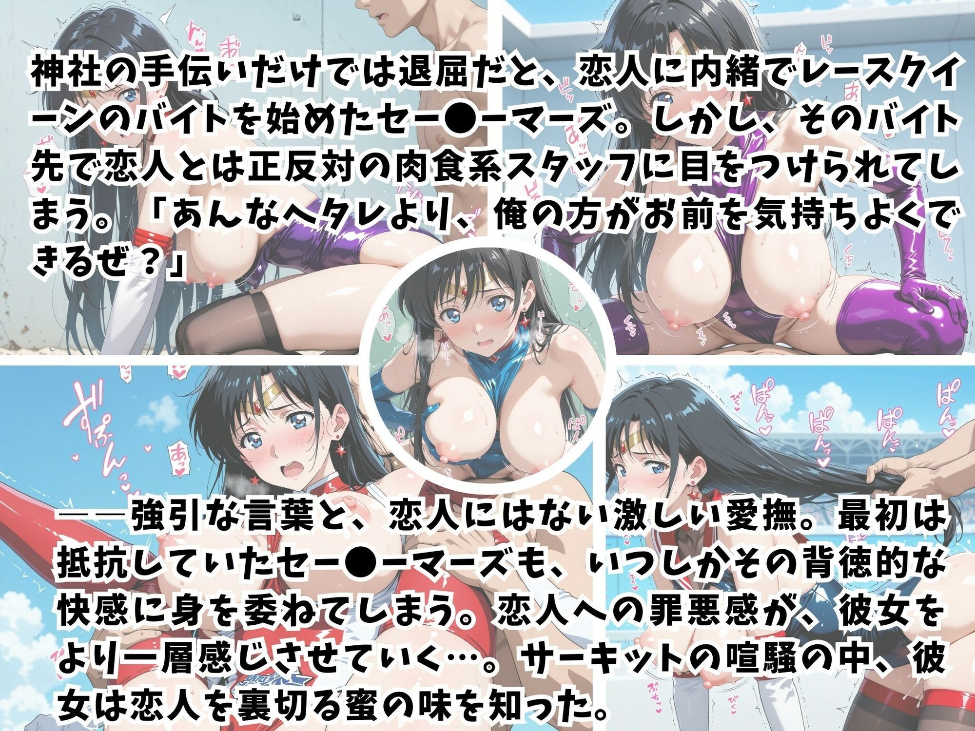 【美少女戦士セーラー●ーン】セー●ーマーズがピット裏で強●アクメ 画像1
