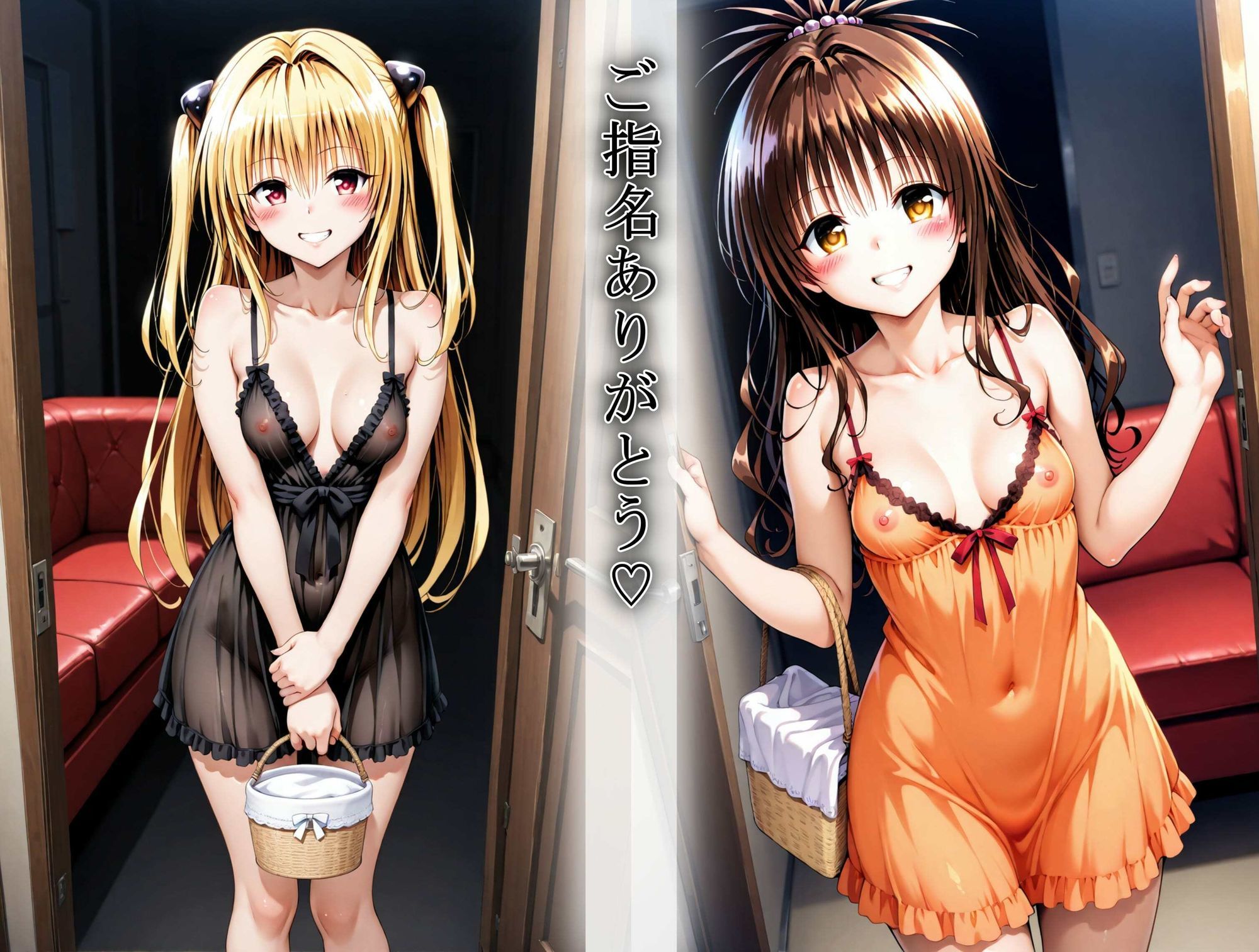 憧れのヒロインとHができるヒロイン高級ピンサロ店〜トラ〇ル ヤミ＆美柑編〜 画像1