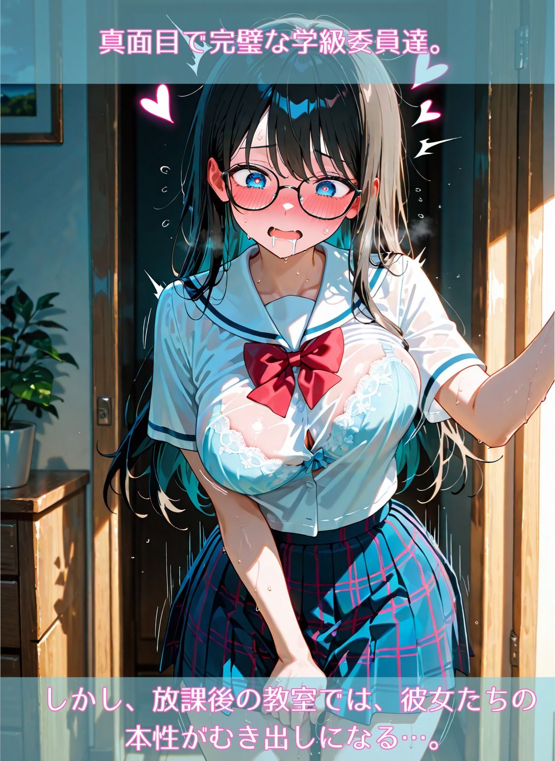 学級委員達との濃厚SEX〜真面目女子が乱れる、濃厚SEX実習〜 画像1