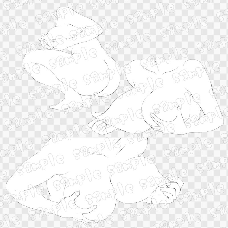 線画素材集［手］16 画像1