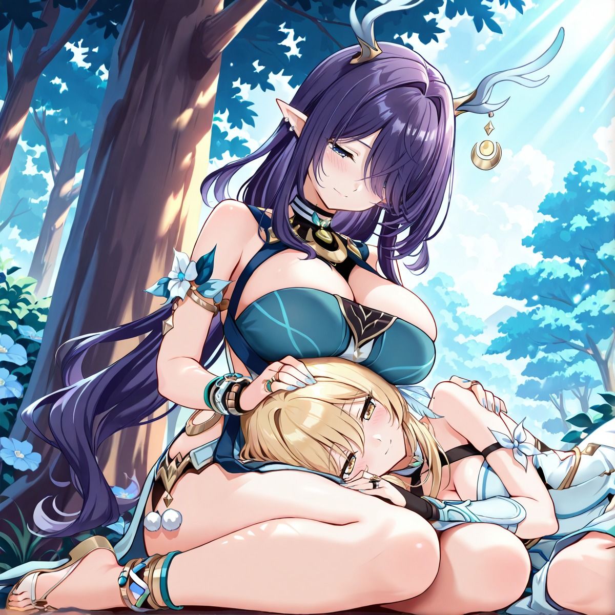 ほ〇る×ラ〇マ ふたなり百合CG集 画像1