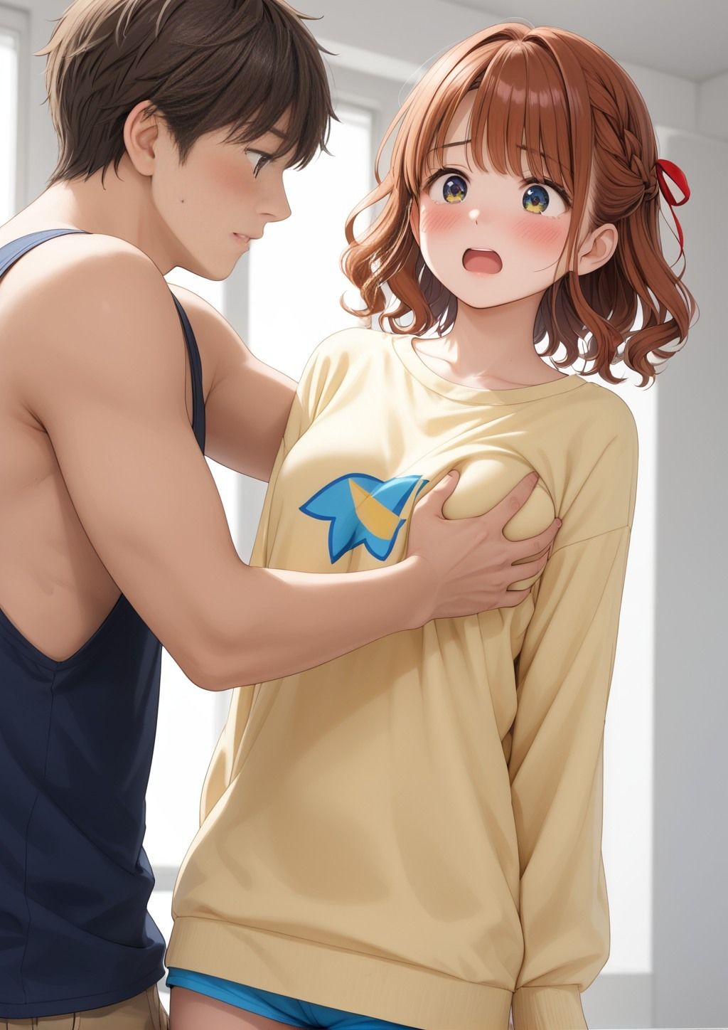 ちょっと服の上から胸を触らせてもらえませんか？_8
