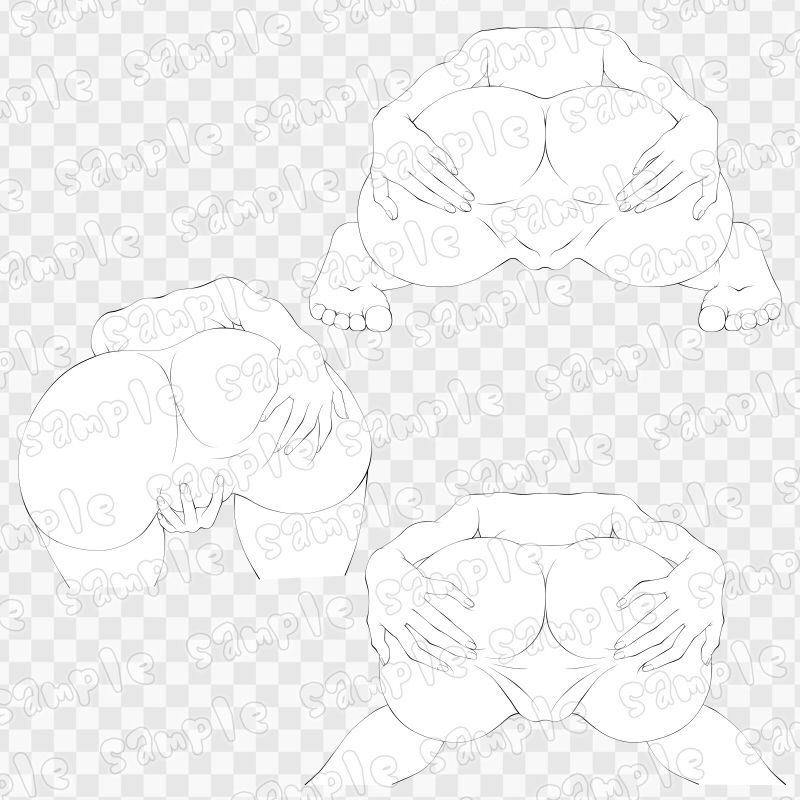 線画素材集［手］21 画像1
