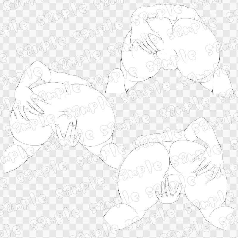 線画素材集［手］22 画像1