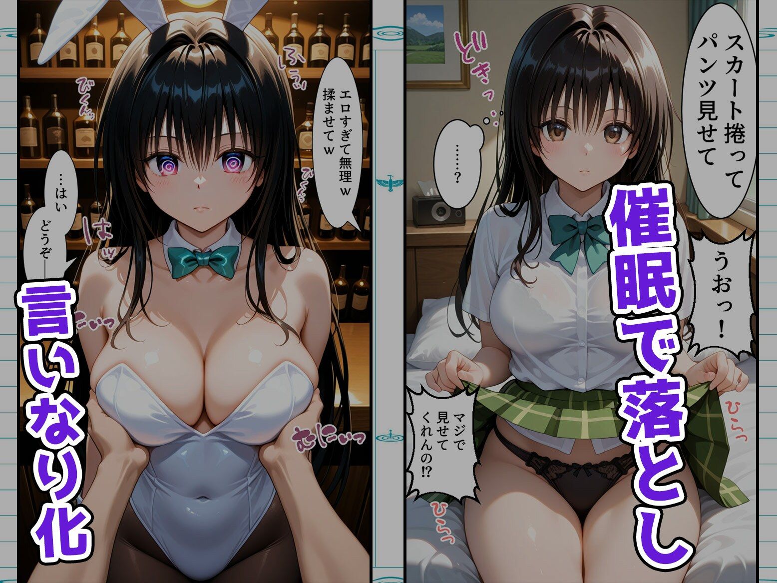 【総集編】巨乳のあの子を催●アプリで着せ替えオナホ2