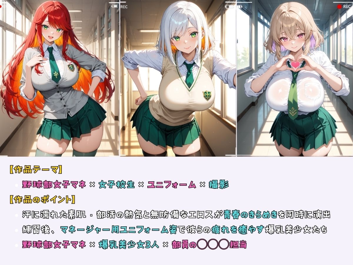 サンプル画像1:女子校生 野球部女子マネ 部室でエッチなことをする話(StableWorks) [d_673211]